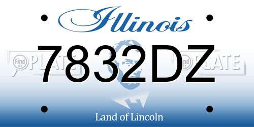 7832DZ Illinois License Plate