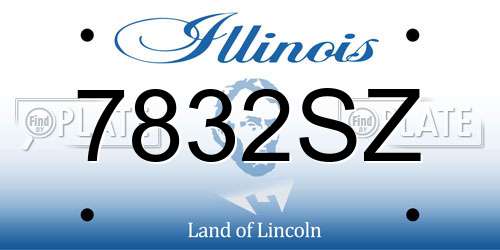 7832SZ Illinois License Plate