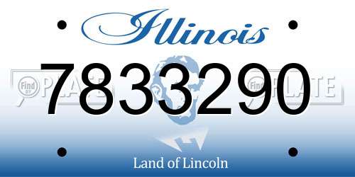 7833290 Illinois License Plate