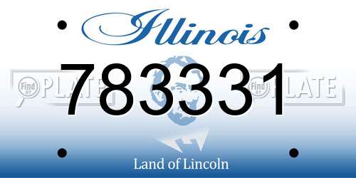783331 Illinois License Plate