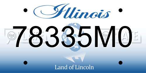 78335M0 Illinois License Plate
