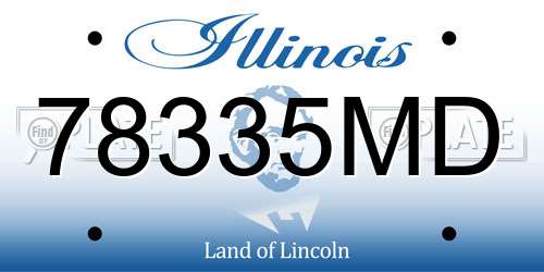 78335MD Illinois License Plate