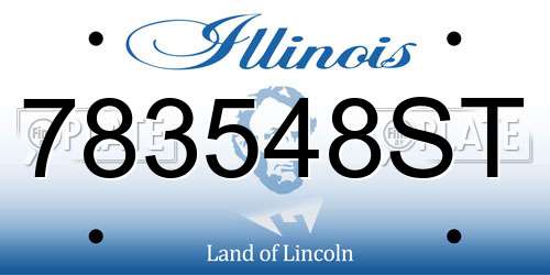 783548ST Illinois License Plate