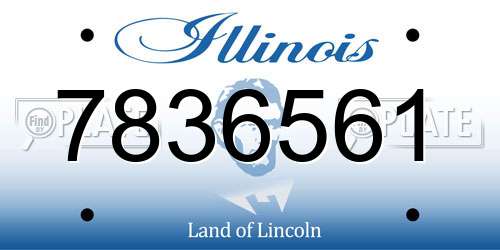 7836561 Illinois License Plate