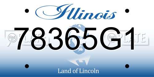 78365G1 Illinois License Plate