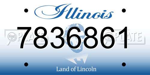 7836861 Illinois License Plate