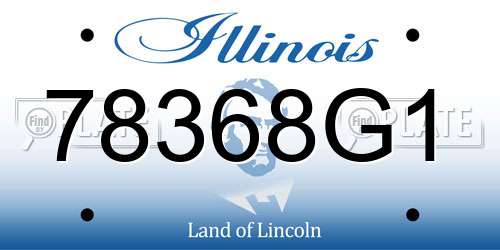 78368G1 Illinois License Plate