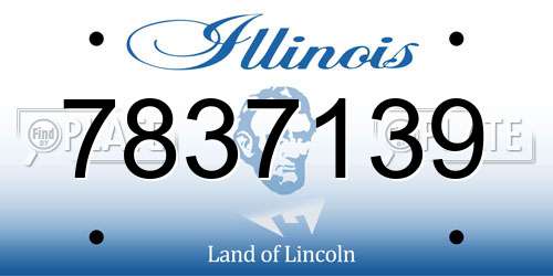 7837139 Illinois License Plate
