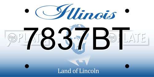 7837BT Illinois License Plate