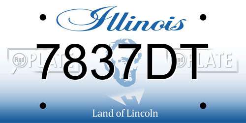 7837DT Illinois License Plate
