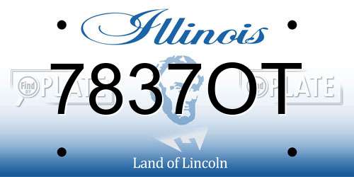 7837OT Illinois License Plate