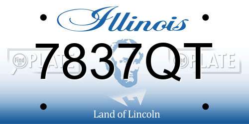 7837QT Illinois License Plate
