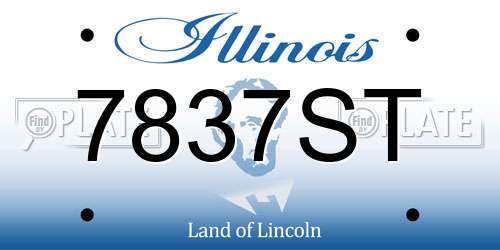 7837ST Illinois License Plate