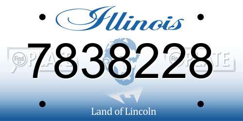 7838228 Illinois License Plate