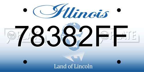 78382FF Illinois License Plate