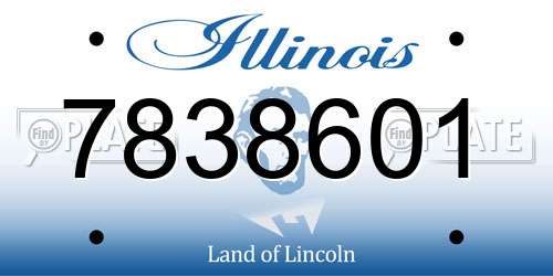 7838601 Illinois License Plate