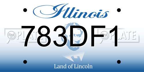 783DF1 Illinois License Plate