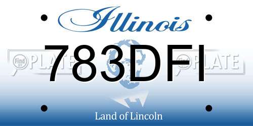 783DFI Illinois License Plate