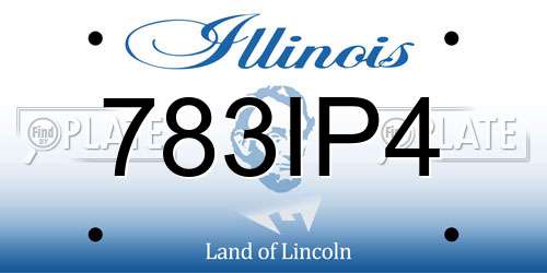 783IP4 Illinois License Plate