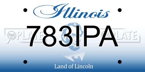 783IPA Illinois License Plate