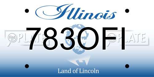 783OFI Illinois License Plate