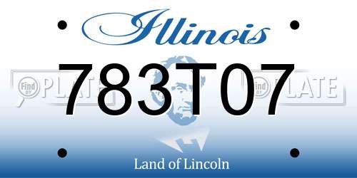 783T07 Illinois License Plate