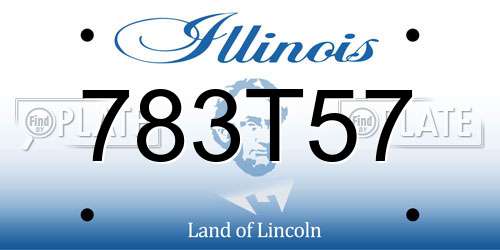 783T57 Illinois License Plate