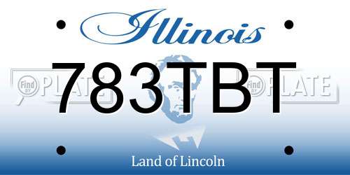 783TBT Illinois License Plate