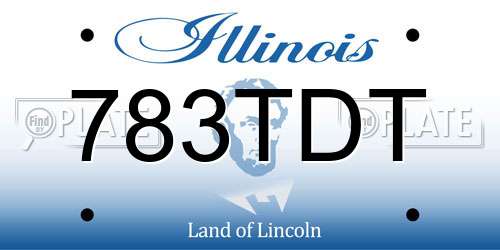 783TDT Illinois License Plate