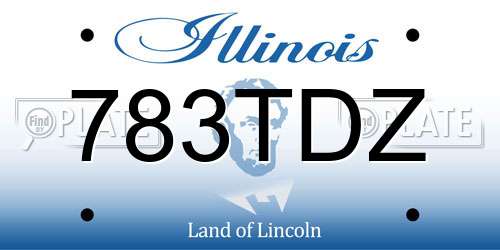 783TDZ Illinois License Plate