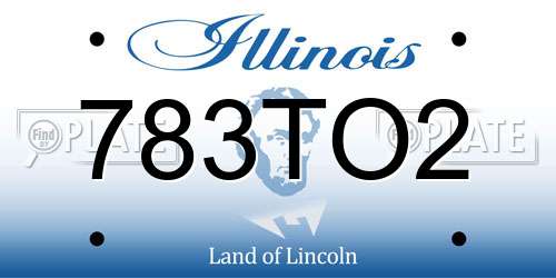 783TO2 Illinois License Plate
