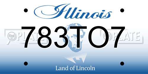 783TO7 Illinois License Plate