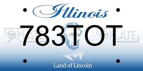 783TOT Illinois License Plate