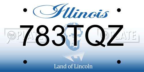 783TQZ Illinois License Plate