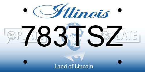 783TSZ Illinois License Plate