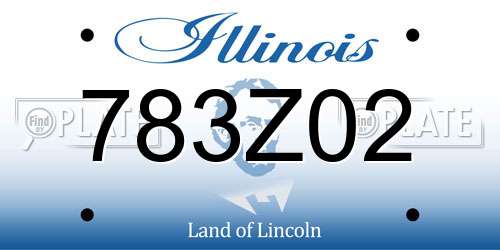 783Z02 Illinois License Plate