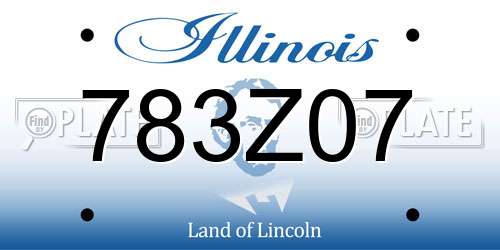 783Z07 Illinois License Plate