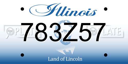 783Z57 Illinois License Plate