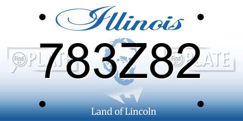 783Z82 Illinois License Plate