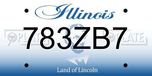 783ZB7 Illinois License Plate