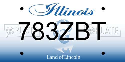 783ZBT Illinois License Plate