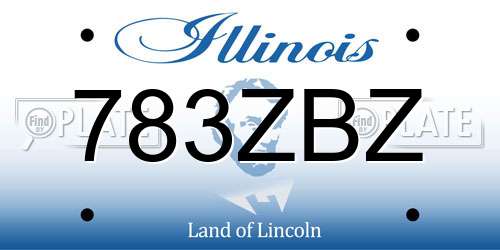 783ZBZ Illinois License Plate