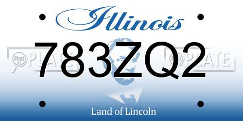 783ZQ2 Illinois License Plate