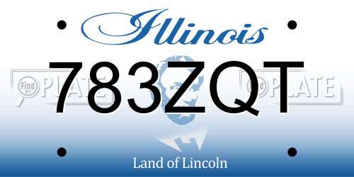 783ZQT Illinois License Plate