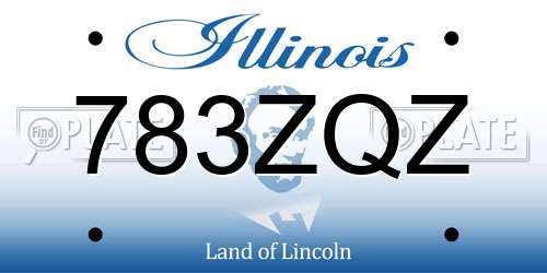 783ZQZ Illinois License Plate