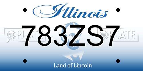 783ZS7 Illinois License Plate