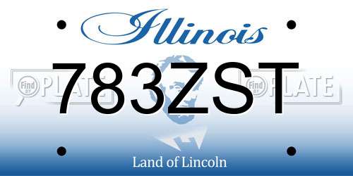 783ZST Illinois License Plate