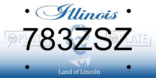 783ZSZ Illinois License Plate