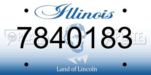 7840183 Illinois License Plate
