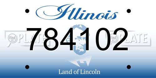 784102 Illinois License Plate